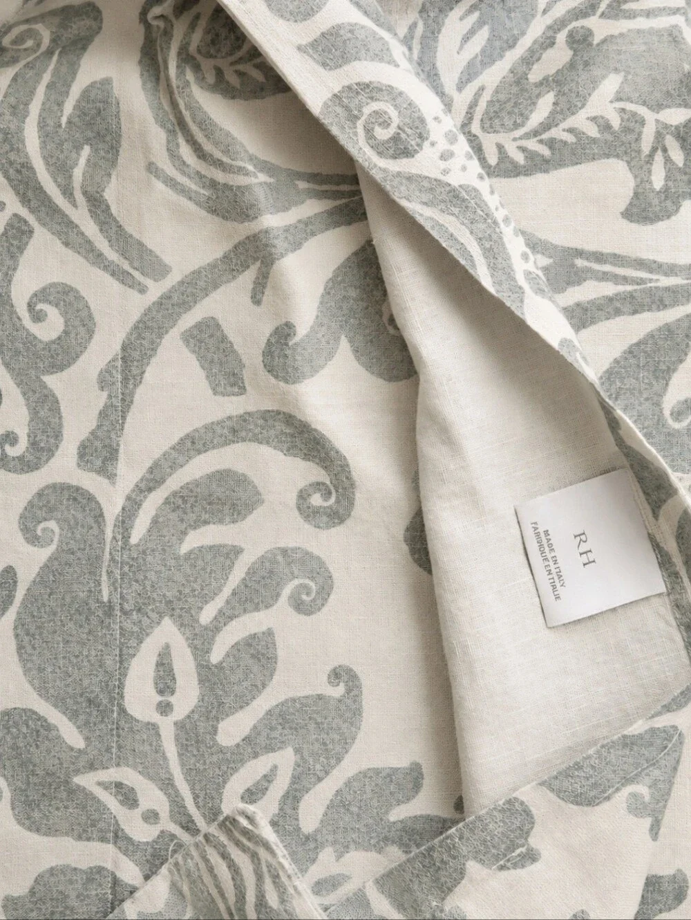 Restoration Hardware RH Italian Fiore King Duvet Cover 2 Shams Italy